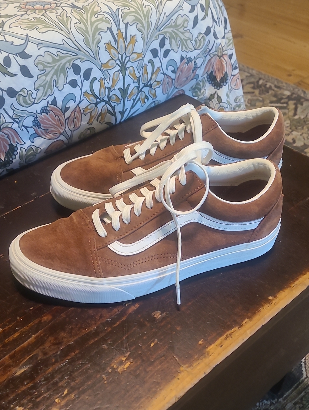 Vans Old Skool Brown & White Suede Sneakers